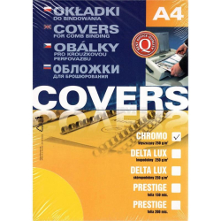 Okładki do bindowania DOVRE A4 Chromolux op.100  - żółte-102439