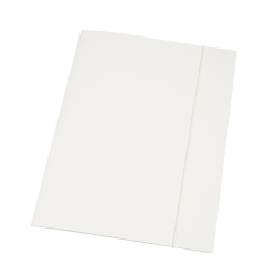 Teczka z gumką A4 DOTTS lakierowana 390g. - biała-106310
