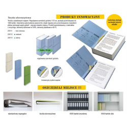 Segregator teczka skoroszytowa PLUS Corporation ZERO MAX A4 - szara-108868