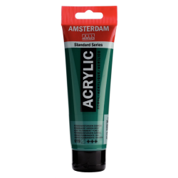 Farba akrylowa TALENS AMSTERDAM 120ml. - Permanent Green Deep 619