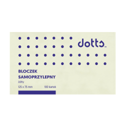 Karteczki samoprzylepne DOTTS 75x125mm 100 karteczek - żółte