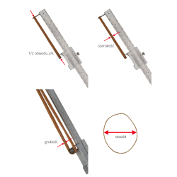 Gumki zaczepowe LFL 50mm x 3,0mm żółte z TAB-em-165993