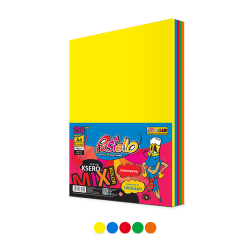 Papier xero kolor PASTELLO A4 80g. mix 5 kolor Intensywne op.250 PAS-9802