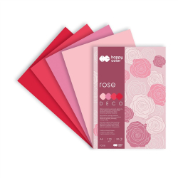 Blok kreatywny zeszyt papierów HAPPY COLOR Deco A4 170g. - różowy-179281