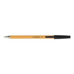 Długopis Q-CONNET z wymiennym wkładem 0,4mm zawieszka - czarny