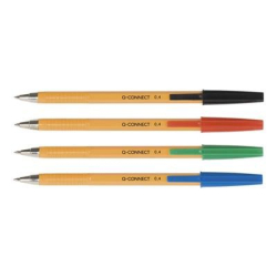 Długopis Q-CONNET z wymiennym wkładem 0,4mm zawieszka - czarny-179686