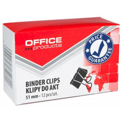 Klipy do papieru OFFICE PRODUCTS 51mm op.12 - czarne