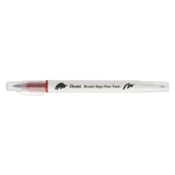 Pisak do kaligrafii PENTEL SESW30C Brush Pen dwustronny - brązowy-210271