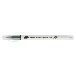 Pisak do kaligrafii PENTEL SESW30C Brush Pen dwustronny - oliwkowa zieleń-210289