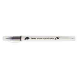 Pisak do kaligrafii PENTEL SESW30C Brush Pen dwustronny - ciemnobrązowy-210295