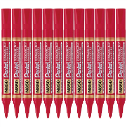 Marker PENTEL N850 (OPAKOWANIE 12) - czerwony