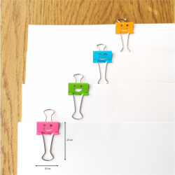 Klipy do papieru DELI 8486 25mm OPAK.48szt. buźki kolorowe-210974