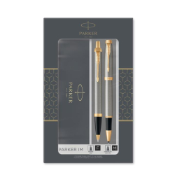Zestaw PARKER IM Brushed Metal GT pióro kulkowe + długopis 2093217