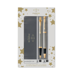 Zestaw PARKER IM Brushed Metal GT pióro kulkowe + długopis 2093217-234350