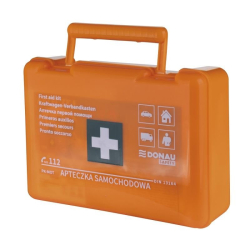 Apteczka pierwszej pomocy DONAU SAFETY samochodowa plastikowa BD DIN - pomarańczowa-234610