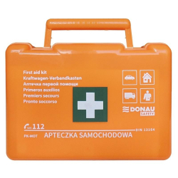 Apteczka pierwszej pomocy DONAU SAFETY samochodowa plastikowa BD DIN - pomarańczowa-234613