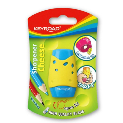 Temperówka KEYROAD Soft plastikowa pojedyncza blister mix kolorów