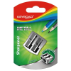 Temperówka KEYROAD aluminiowa podwójna srebrna Temperówka KEYROAD aluminiowa podwójna srebrna