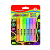 Klej brokatowy KEYROAD 6x10g fluorescencyjny blister mix kolorów