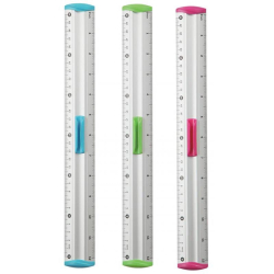 Linijka z uchwytem KEYROAD Measure Clip 30 cm pakowane na displayu mix kolorów