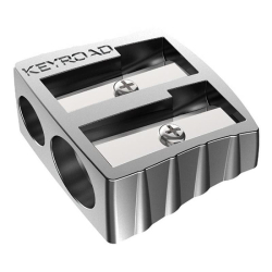 Temperówka KEYROAD aluminiowa podwójna pakowana na displayu srebrna
