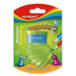 Temperówka KEYROAD Stretch Expandable plastikowa podwójna blister mix kolorów