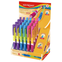 Ołówek automatyczny KEYROAD Easy Writer 0,7mm pakowany na displayu mix kolorów