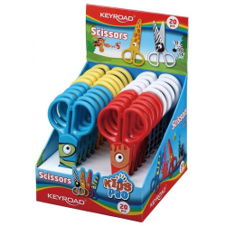 Nożyczki szkolne KEYROAD Kids Pro 13cm bezpieczne pakowane na displayu mix kolorów-236156