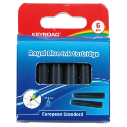 Naboje do piór KEYROAD 6 szt. zawieszka niebieski