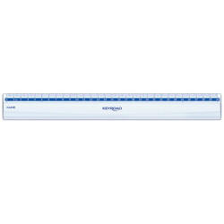 Linijka plastikowa KEYROAD 30 cm zawieszka transparentna-236367
