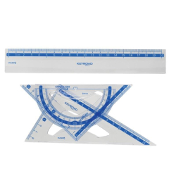 Zestaw geometryczny KEYROAD plastikowy transparentny-236371