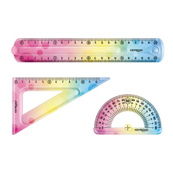 Zestaw geometryczny KEYROAD Rainbow Deco zawieszka mix kolorów-236415