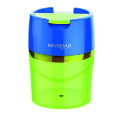 Temperówka KEYROAD metalowa podwójna z pojemnikiem blister mix kolorów-236562