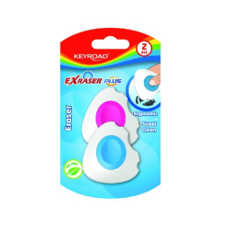 Gumka do ścierania KEYROAD exraser plus 2 szt. blister mix kolorów