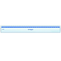 Linijka plastikowa KEYROAD 30cm transparentna Opakowanie 24 szt. pudełko-236593