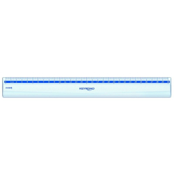 Linijka plastikowa KEYROAD 30cm transparentna Opakowanie 24 szt. pudełko-236594
