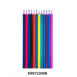 Kredki ołówkowe KEYROAD bezdrzewne 12 szt. pudełko zawieszka display mix kolorów-236706