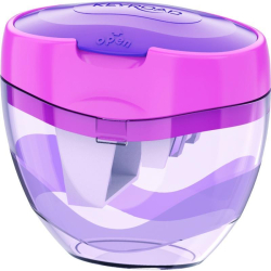 Temperówka KEYROAD plastikowa pastel potrójna z pojemnikiem blister mix kolorów-236843