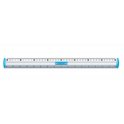 Linijka aluminiowa KEYROAD z uchwytem na ołówek 40cm blister mix kolorów-236974