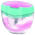 Temperówka KEYROAD plastikowa pastel potrójna z pojemnikiem blister mix kolorów-236841