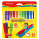 Flamastry KEYROAD Capfix Markers 12szt. trójkątne zmywalne łączone zawieszka mix kolorów
