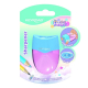 Temperówka KEYROAD plastikowa pastel podwójna z pojemnikiem blister mix kolorów
