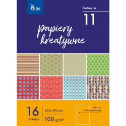 Blok kreatywny zeszyt papierów TETIS A4 16k 100g. KB030-11