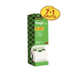 Taśma biurowa SCOTCH Magic 9-1933R8 matowa 19mm x 33m op.7szt. + 1 rolka GRATIS