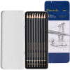 Ołówek drewniany DELI FINENOLO do szkicowania op.8szt (2H, H, HB, B, 2B, 4B, 6B, 8B) w metalowym opakowaniu EC26
