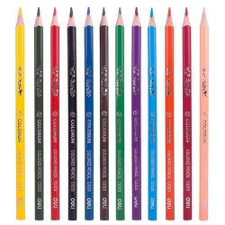Kredki ołówkowe DELI COLORUN trójkątne 12 kolorów EC00300-246050