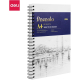 Szkicownik artystyczny DELI na spirali A4 160g. 60 kartek - biały pionowy