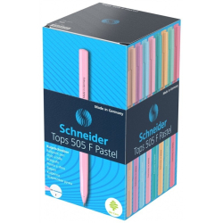 Długopis SCHNEIDER Tops 505, F, 1 szt., mix kolorów pastelowych-276564