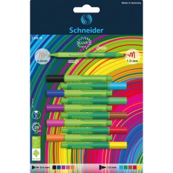 Cienkopis Flamaster SCHNEIDER Link-It 5szt. + 5szt. mix kolorów na blistrze