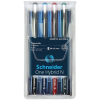 Długopis żelowy SCHNEIDER ONE Hybrid N 05 mm w etui 4 szt. miks kolorów